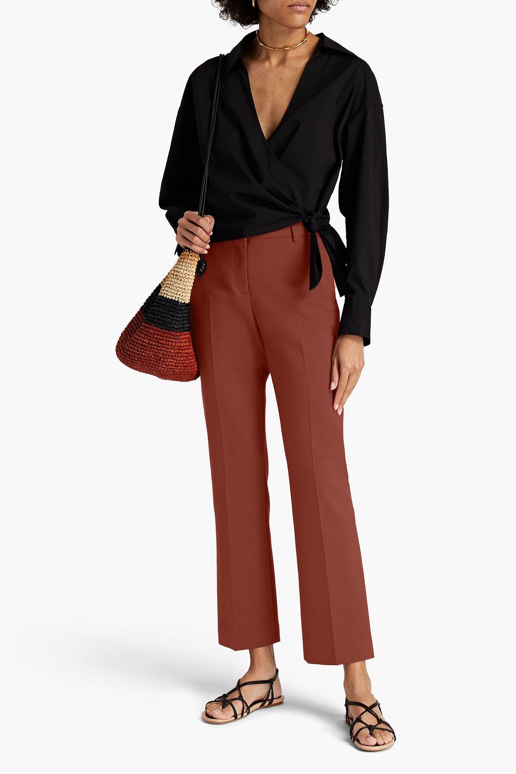SEE BY CHLOÉ Cotton-blend straight-leg pants