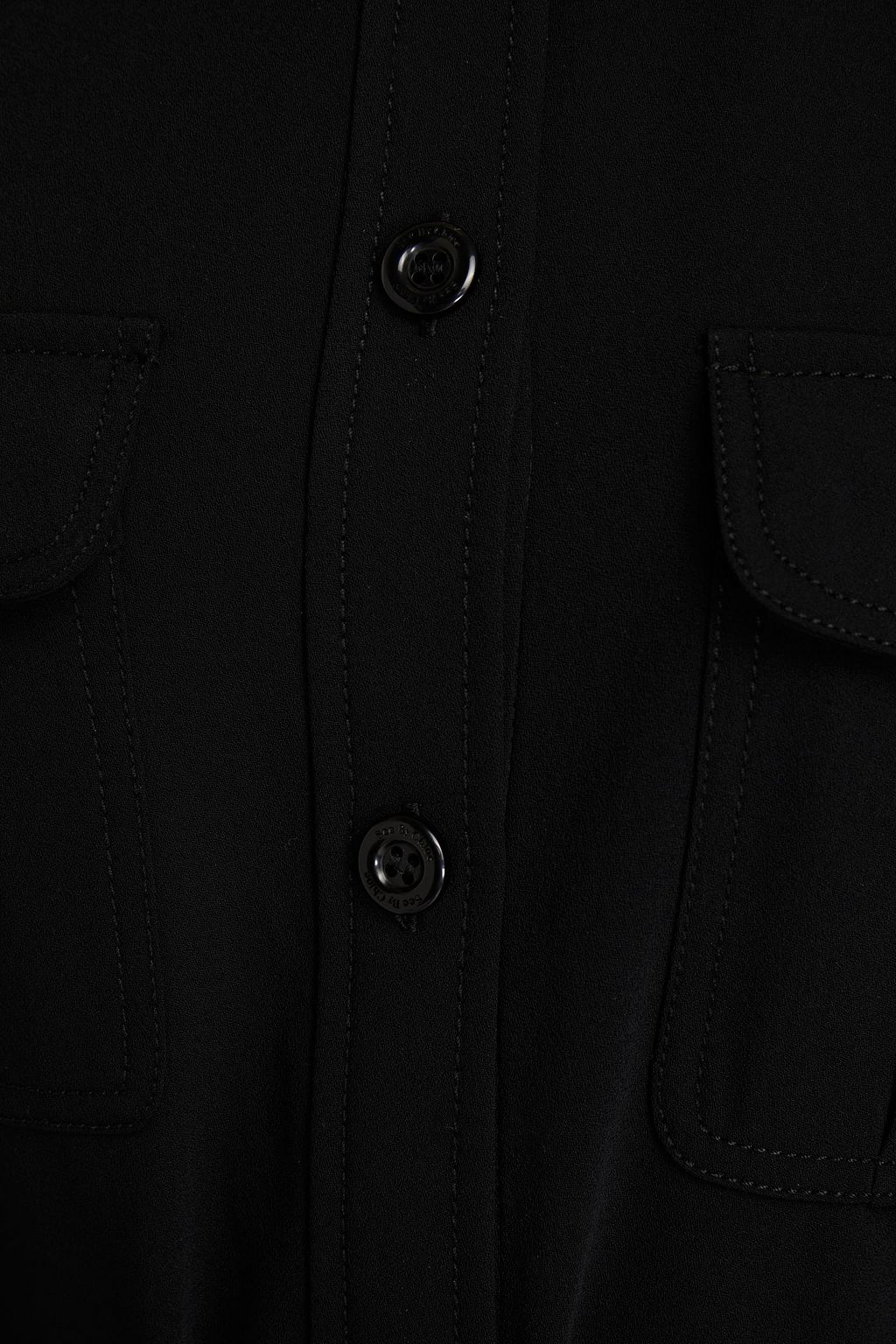 SEE BY CHLOÉ Belted crepe shirt dress