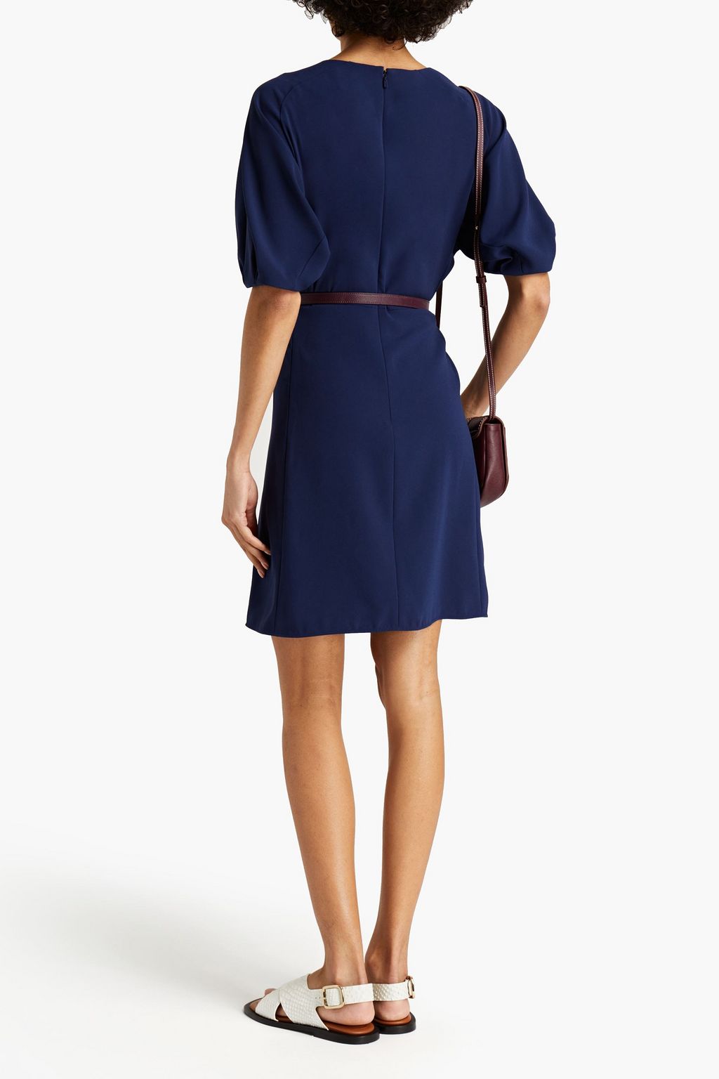 CHLOÉ Button-detailed crepe dress