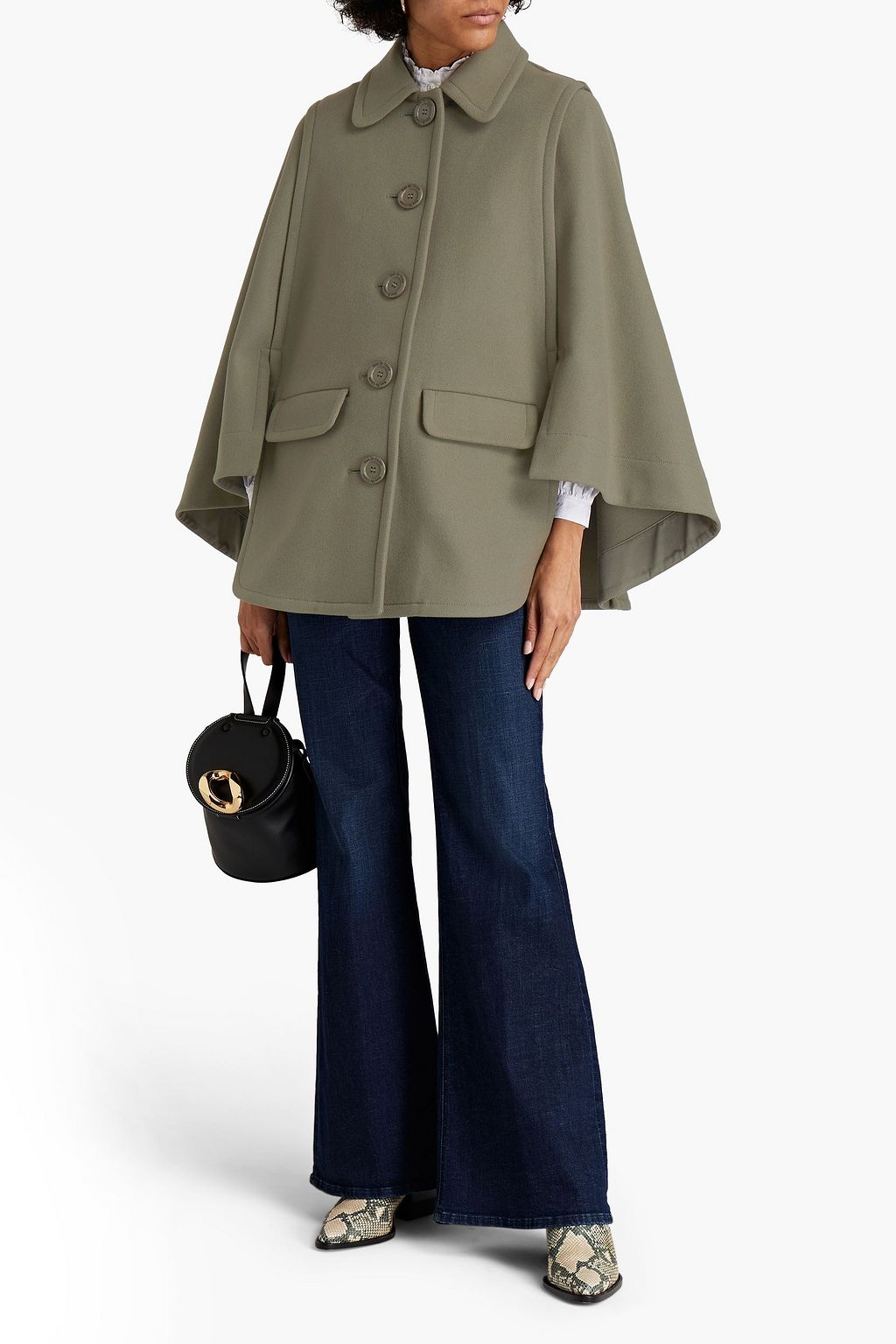 SEE BY CHLOÉ Wool-blend twill cape