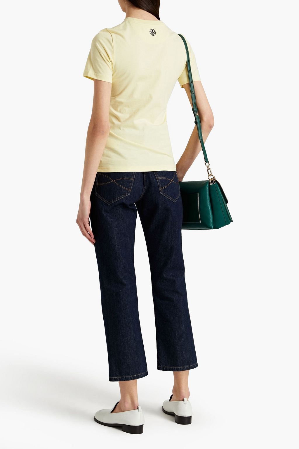 TORY BURCH Printed cotton-jersey T-shirt