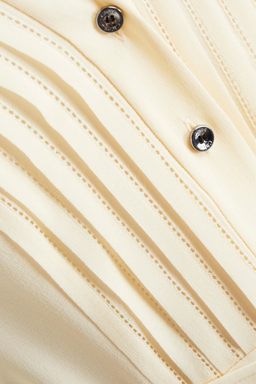 CHLOÉ Pintucked silk-chiffon dress