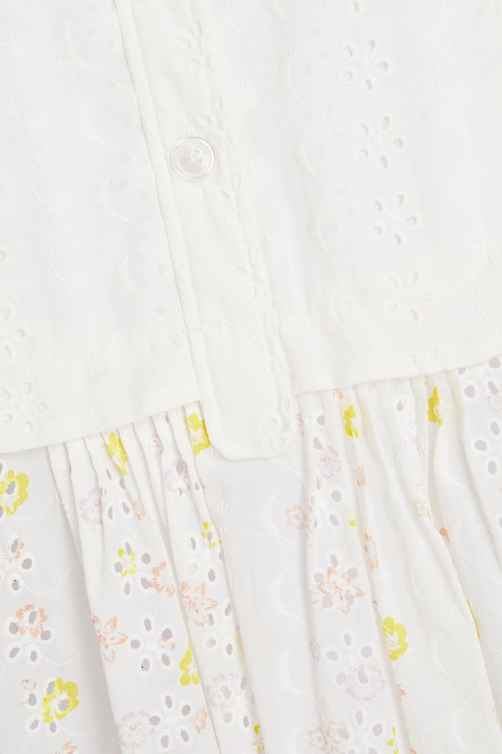 SEE BY CHLOÉ Floral-print broderie anglaise cotton mini dress