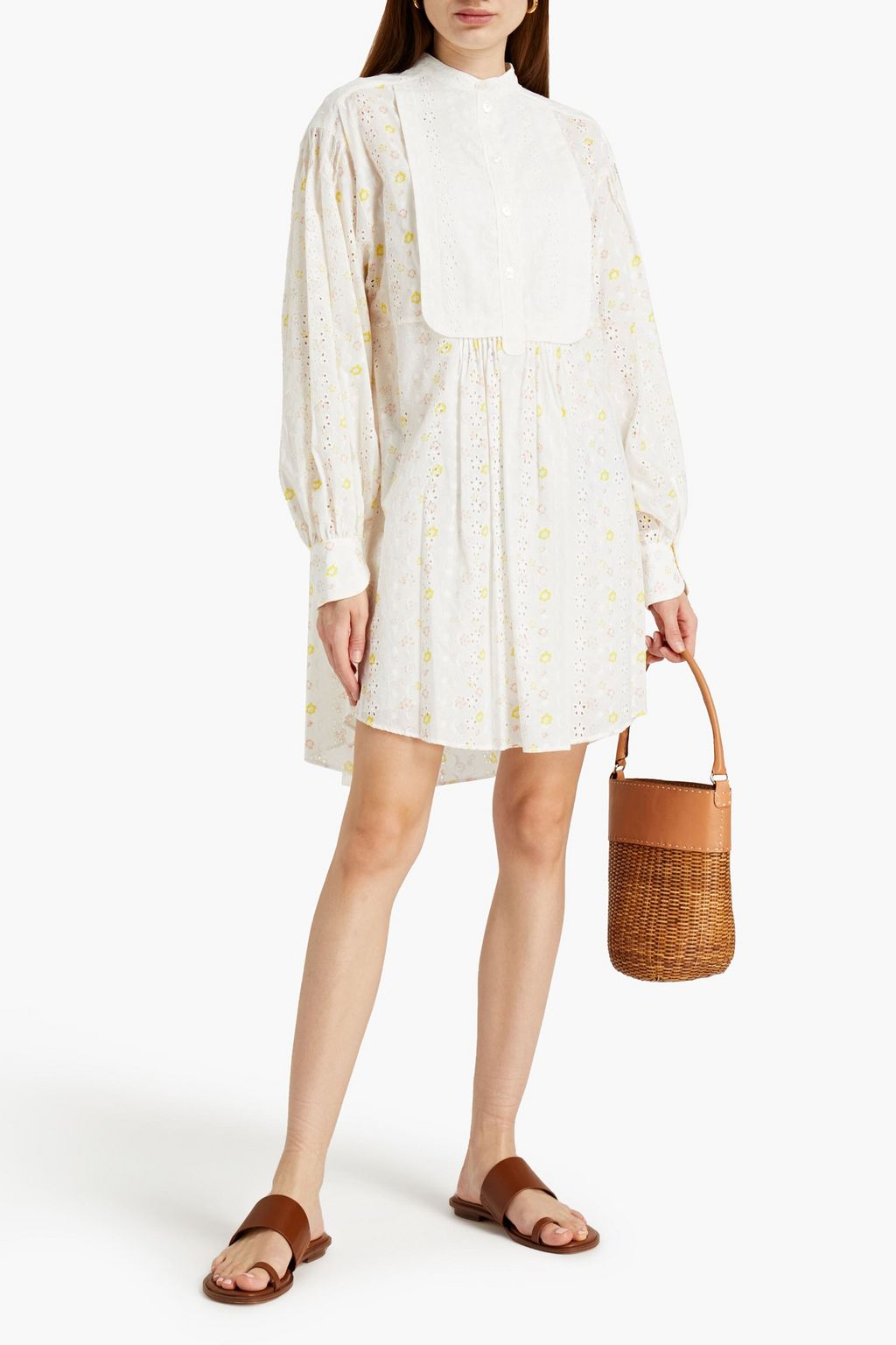 SEE BY CHLOÉ Floral-print broderie anglaise cotton mini dress
