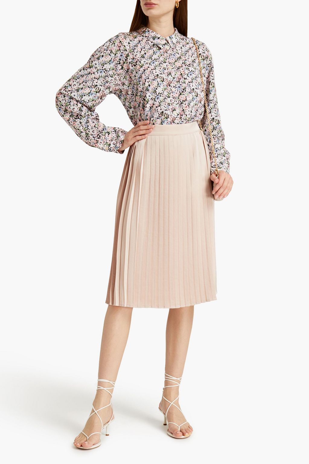 SEE BY CHLOÉ Pleated satin skirt