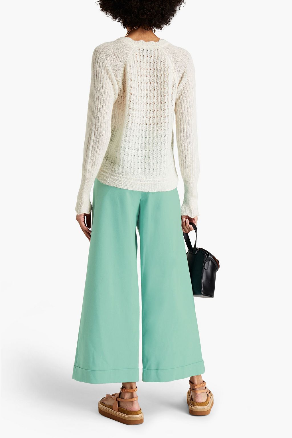 SEE BY CHLOÉ Cropped cotton-blend wide-leg pants