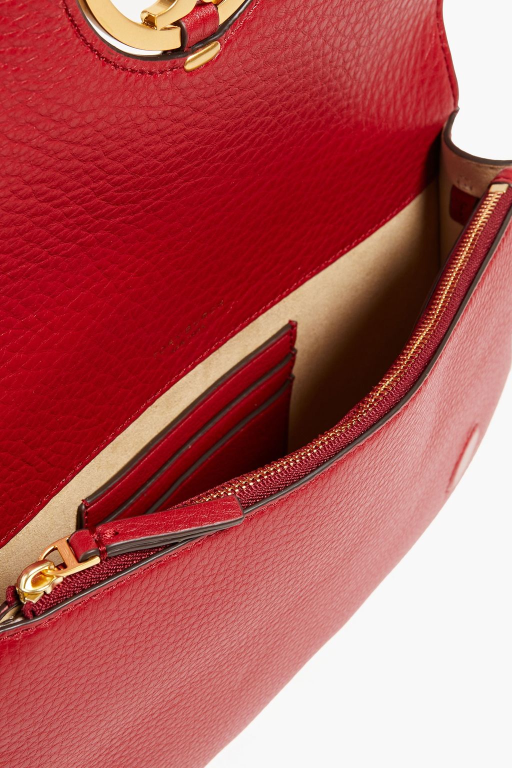 TORY BURCH Miller pebbled-leather clutch