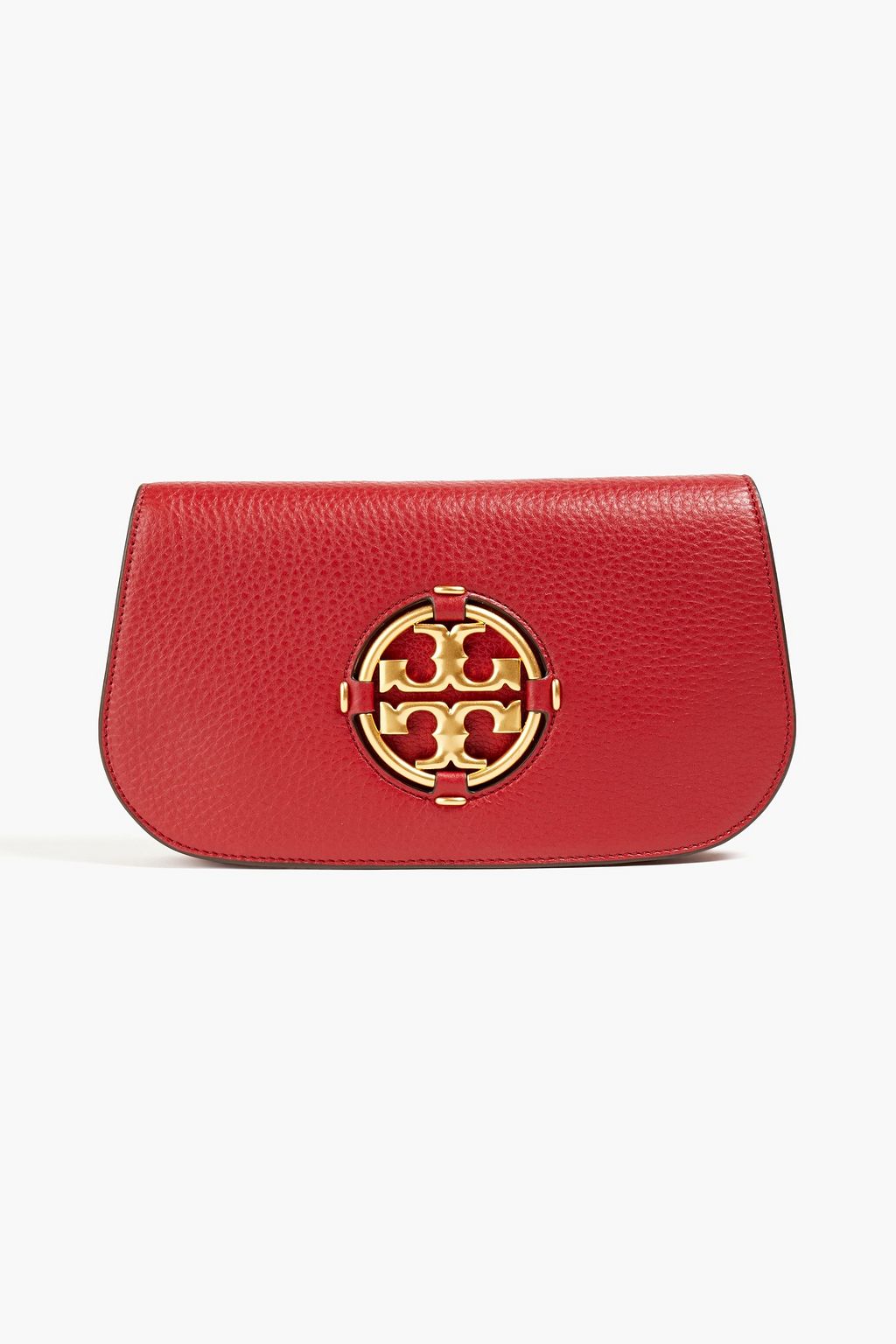 TORY BURCH Miller pebbled-leather clutch