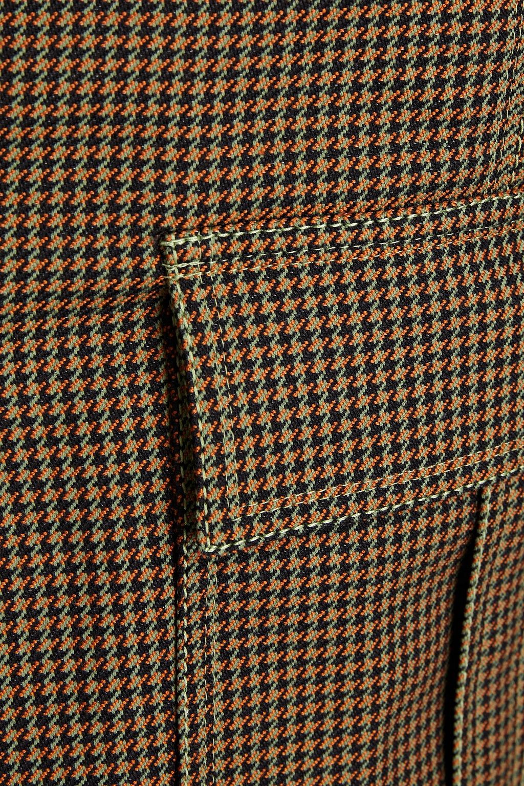 CHLOÉ Houndstooth cotton-blend skirt