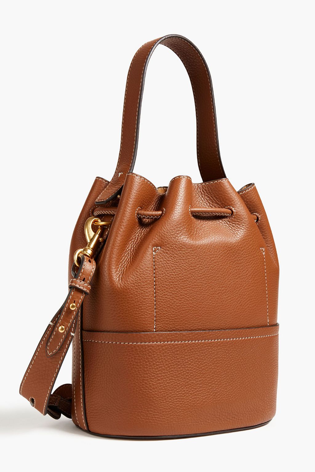 TORY BURCH Textured-leather bucket bag