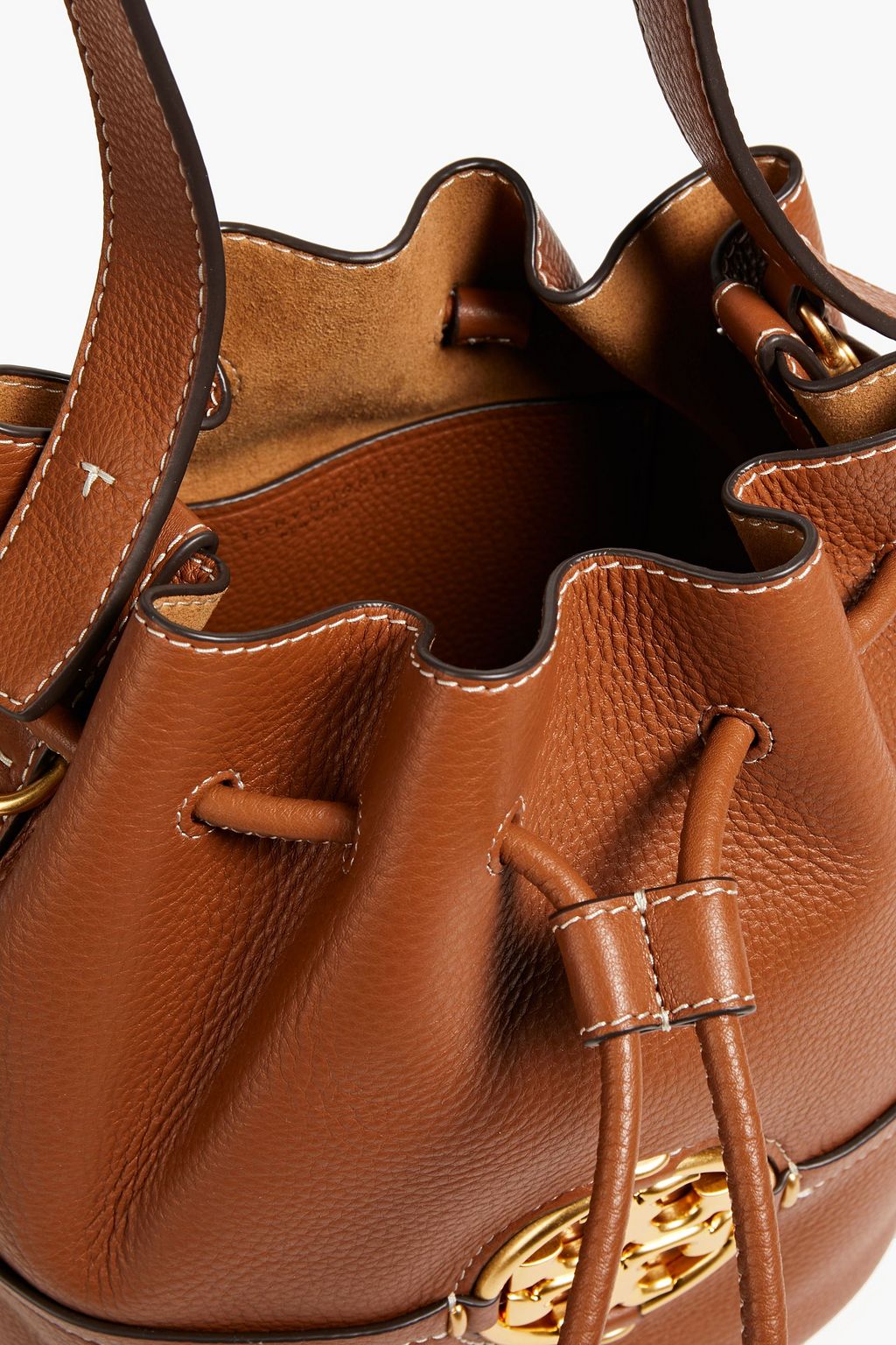 TORY BURCH Textured-leather bucket bag