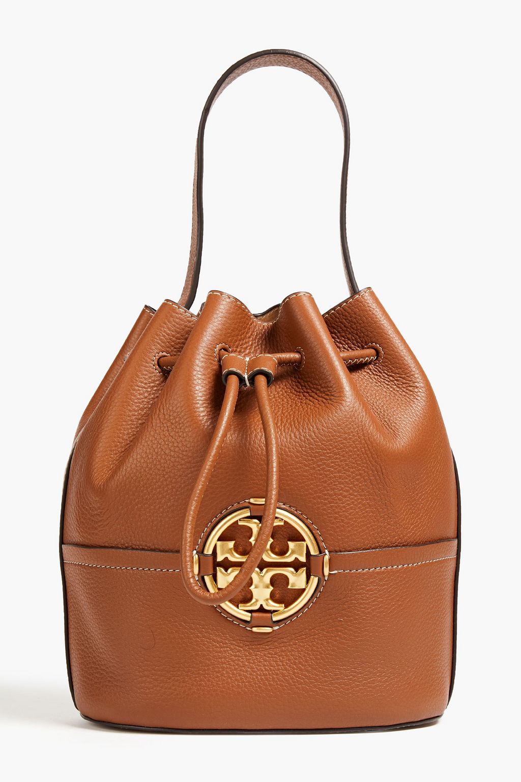 TORY BURCH Textured-leather bucket bag