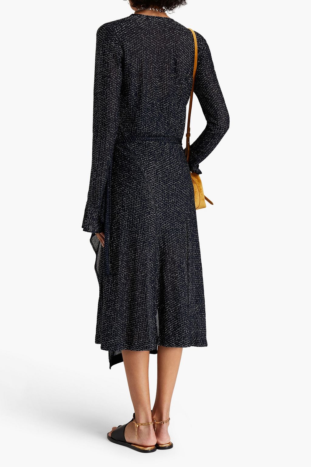 CHLOÉ Embroidered knitted wrap dress