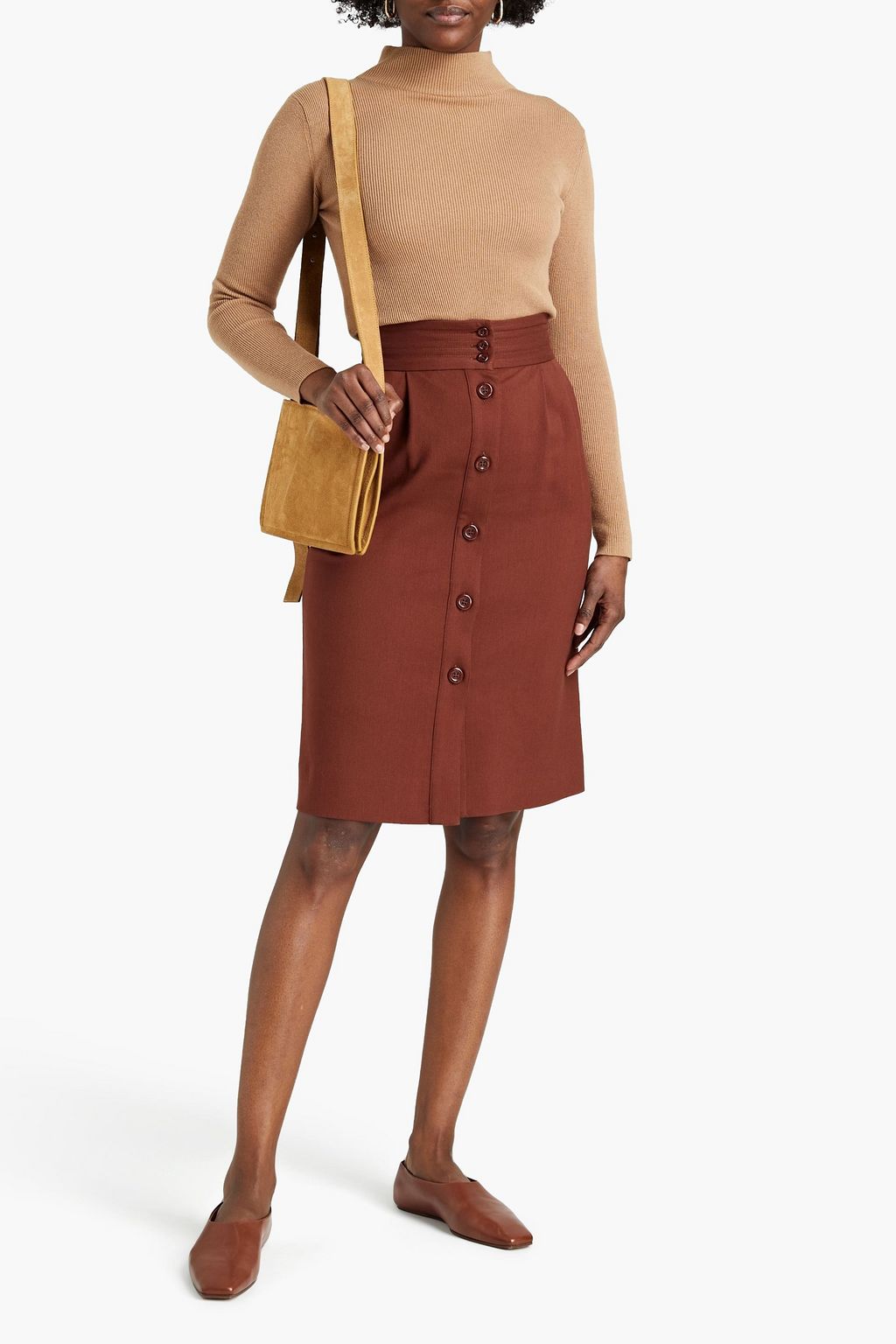 SEE BY CHLOÉ Cotton-blend twill skirt