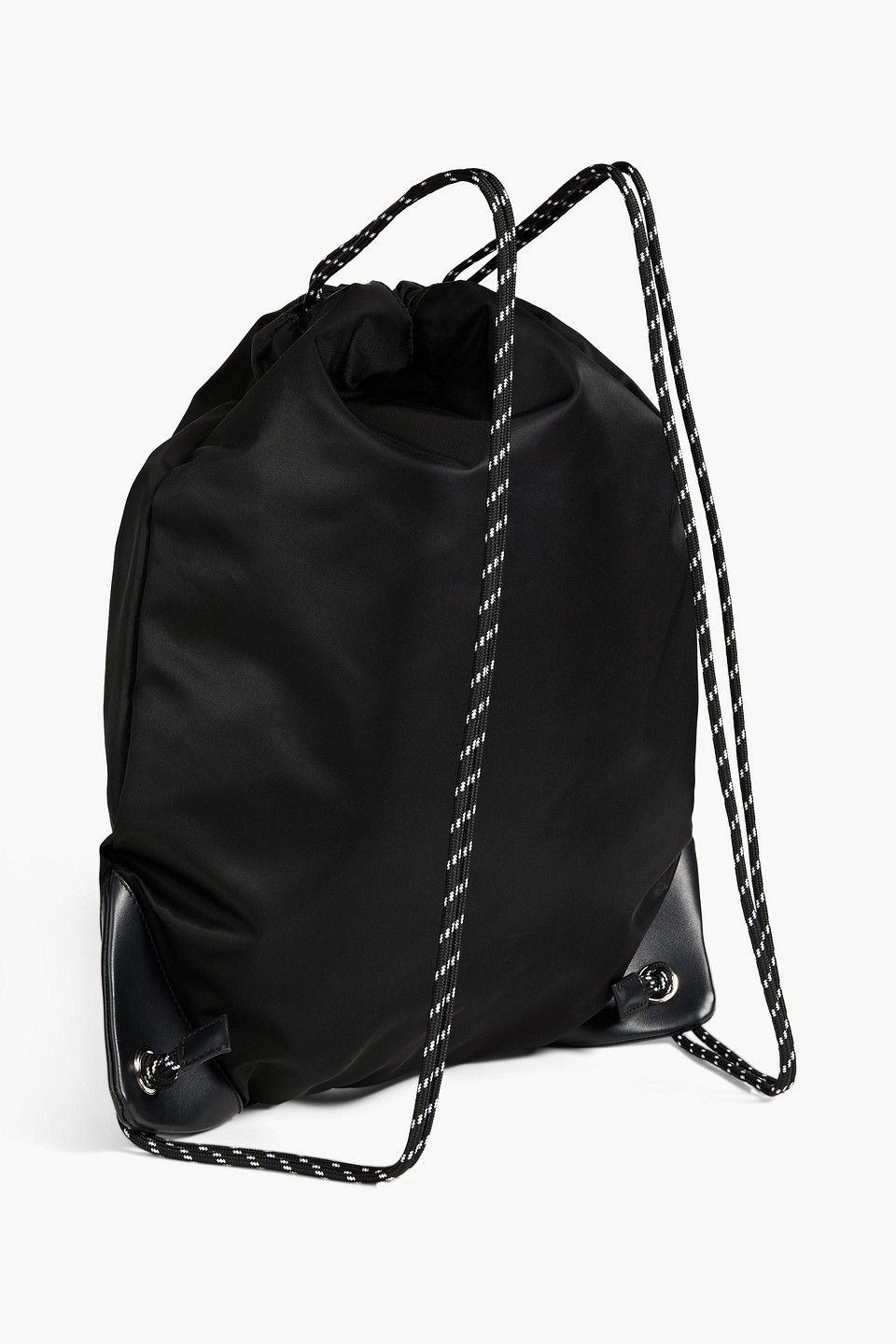 Versace Man Embellished Shell Backpack In Black