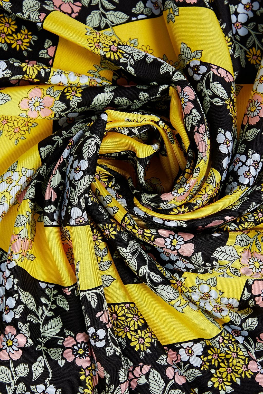 TORY BURCH Floral-print silk-twill scarf