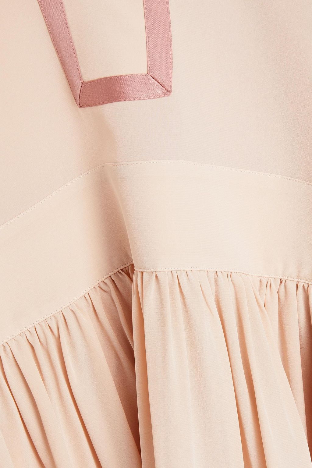 SEE BY CHLOÉ Gathered silk crepe de chine midi dress