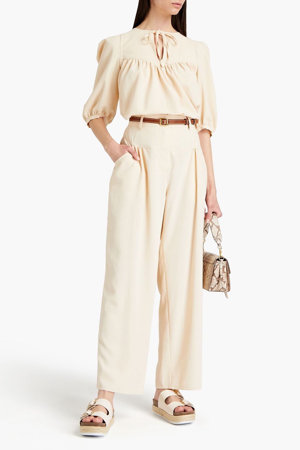 SEE BY CHLOÉ Gathered crepe top