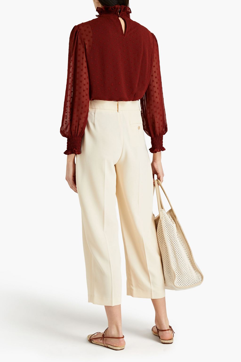 SEE BY CHLOÉ Shirred crepon blouse