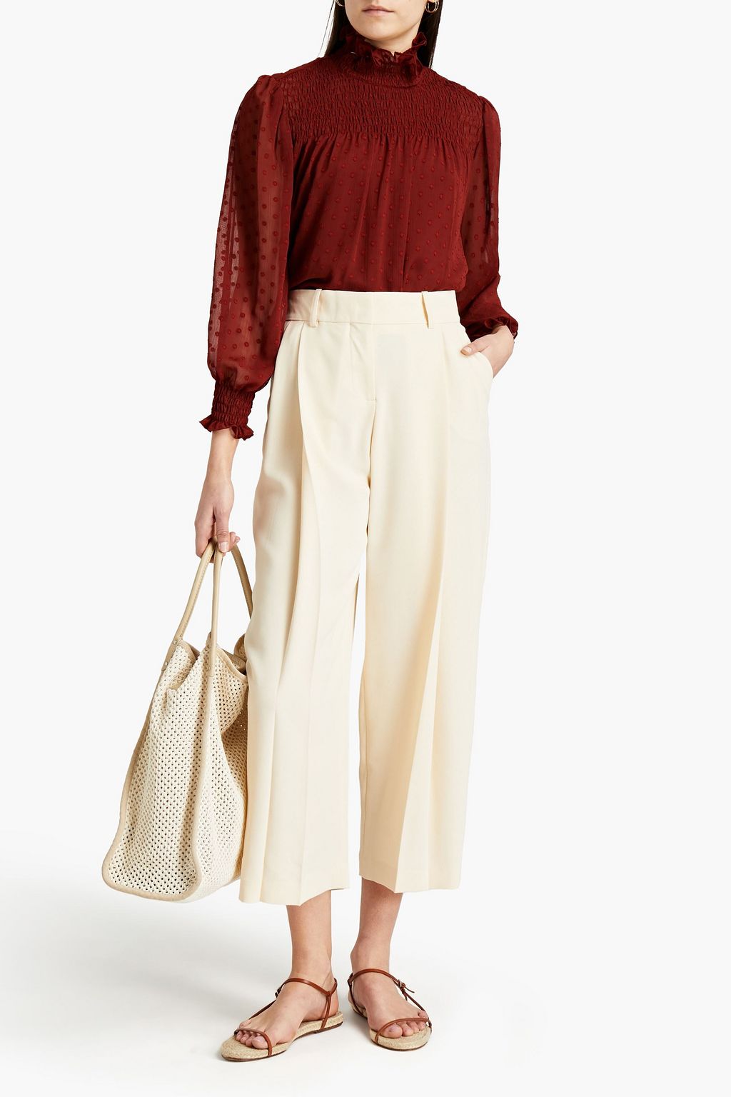SEE BY CHLOÉ Shirred crepon blouse