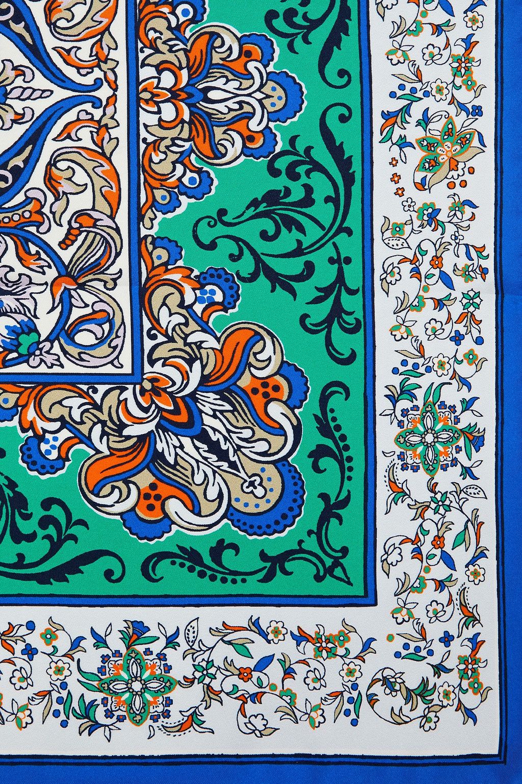 TORY BURCH Printed silk-twill scarf