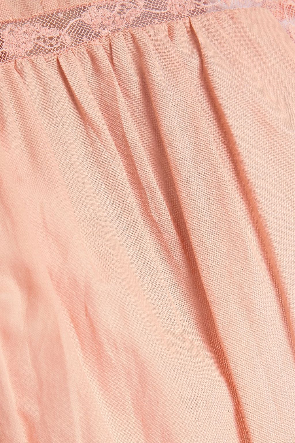 SEE BY CHLOÉ Pintucked lace-trimmed cotton-voile top