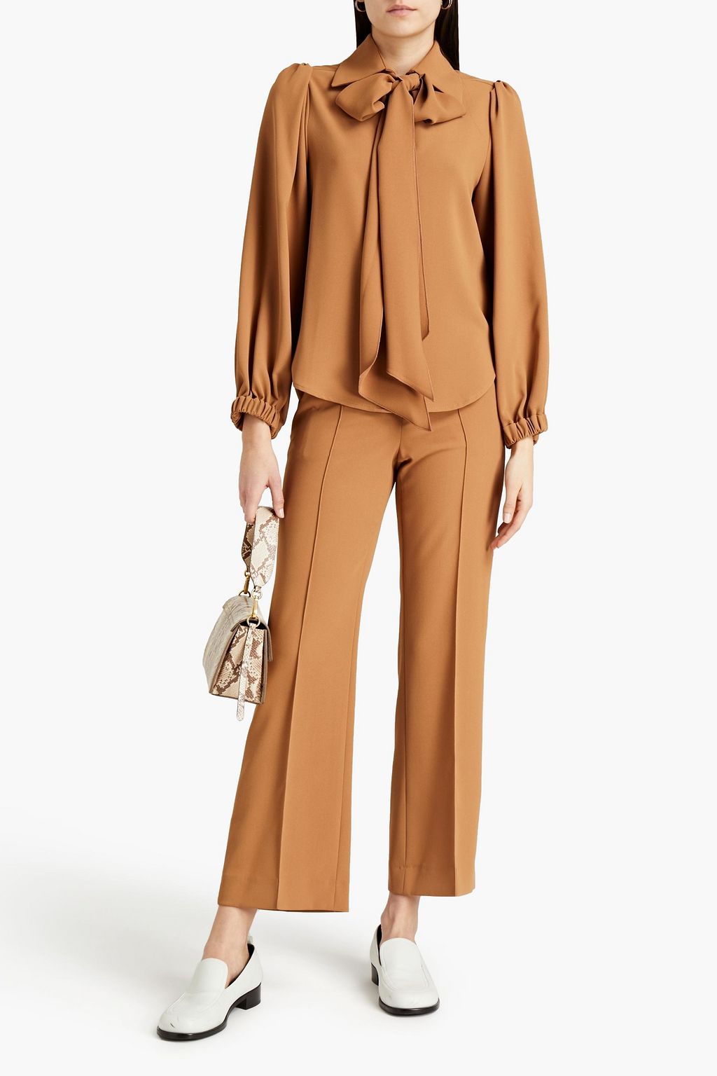 SEE BY CHLOÉ Pussy-bow crepe blouse