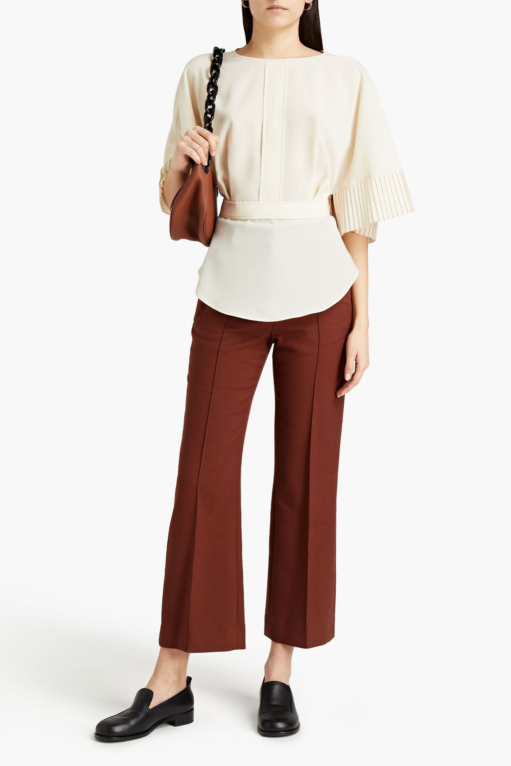 SEE BY CHLOÉ Cotton-blend twill bootcut pants