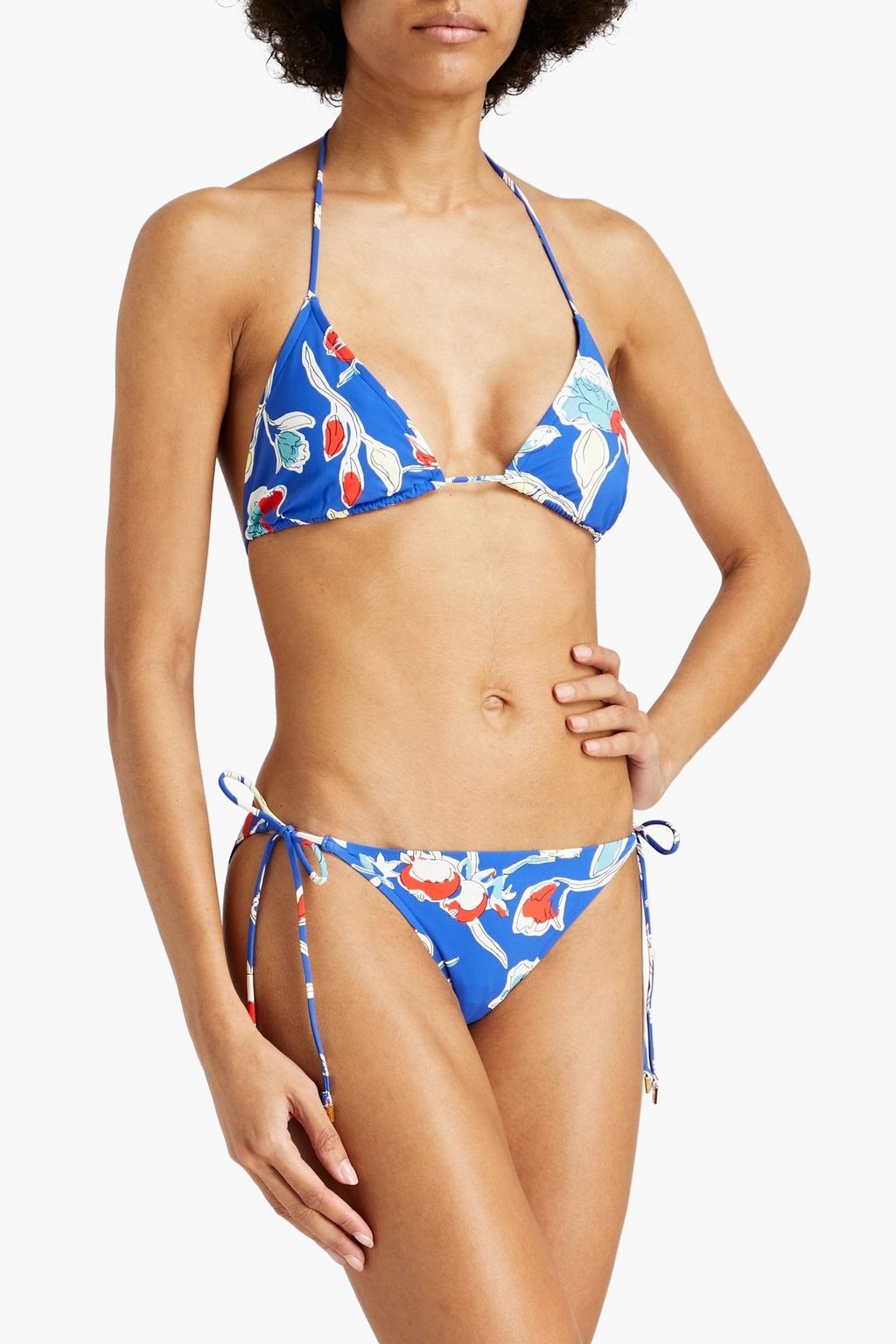 TORY BURCH Floral-print low-rise bikini briefs