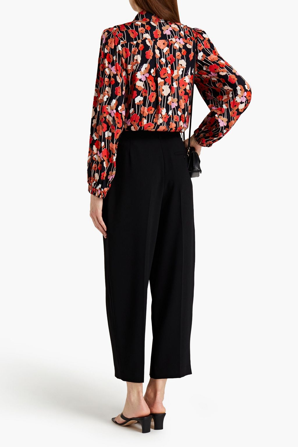 SEE BY CHLOÉ Cropped pleated crepe tapered pants