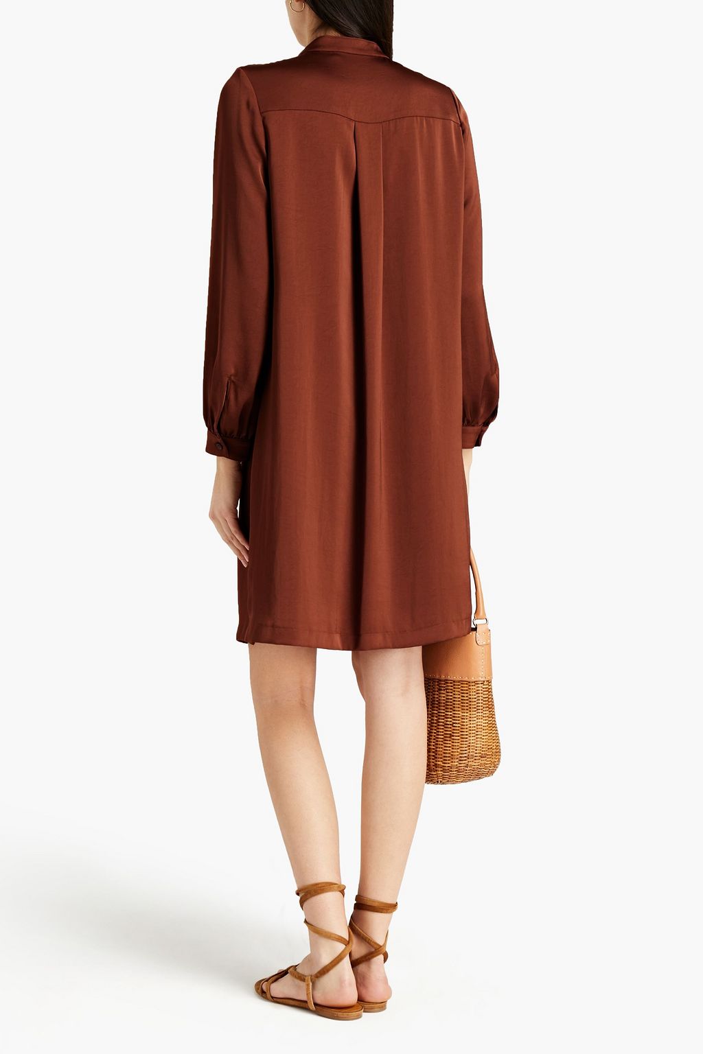 SEE BY CHLOÉ Pleated satin shirt dress
