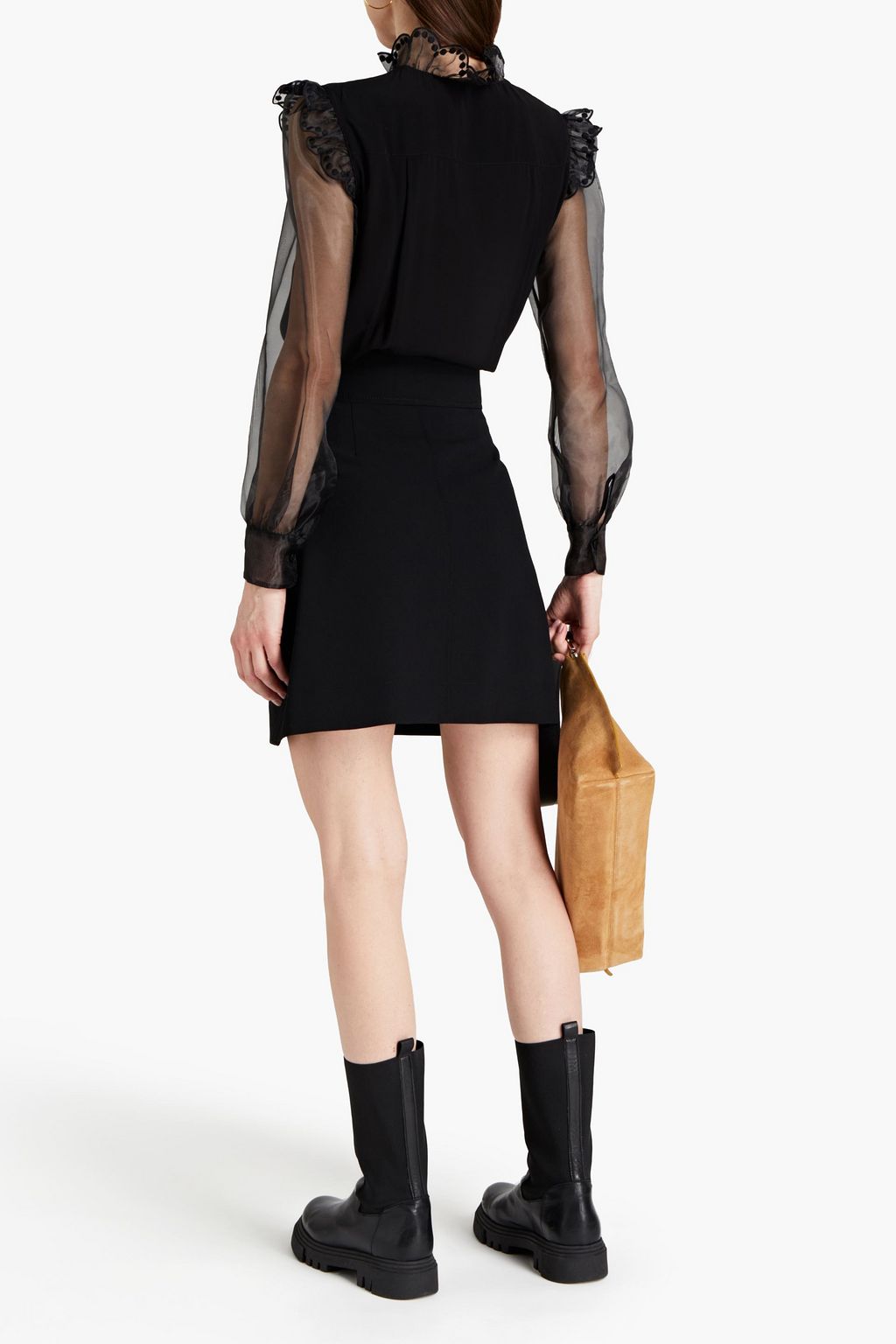 SEE BY CHLOÉ Pleated crepe mini skirt