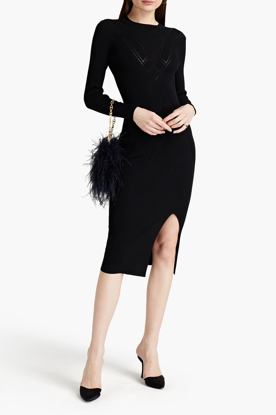 knit hoodie dress Plus Charcoal Carrie Rib Knit Hoodie Dress