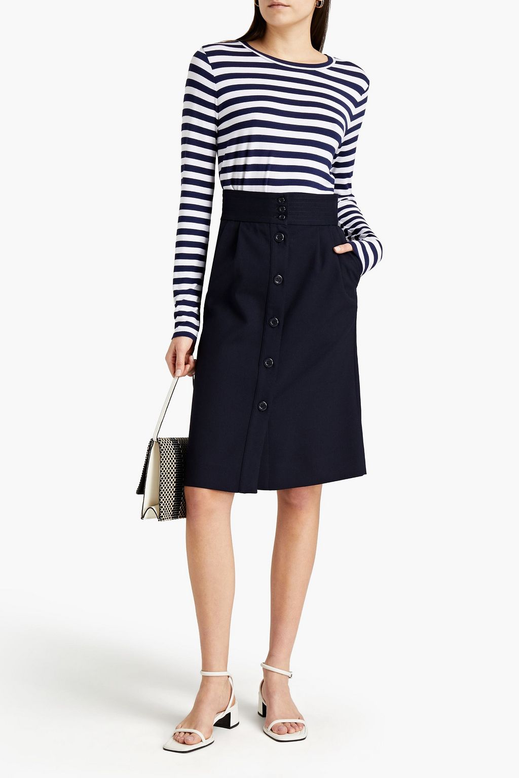 SEE BY CHLOÉ Cotton-blend twill skirt