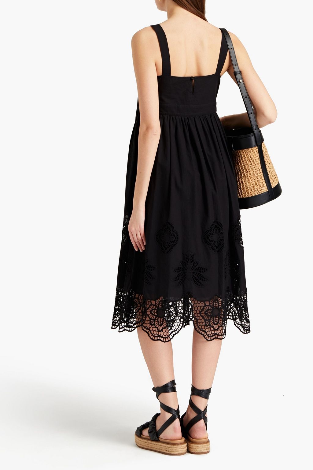 SEE BY CHLOÉ Broderie anglaise cotton midi dress