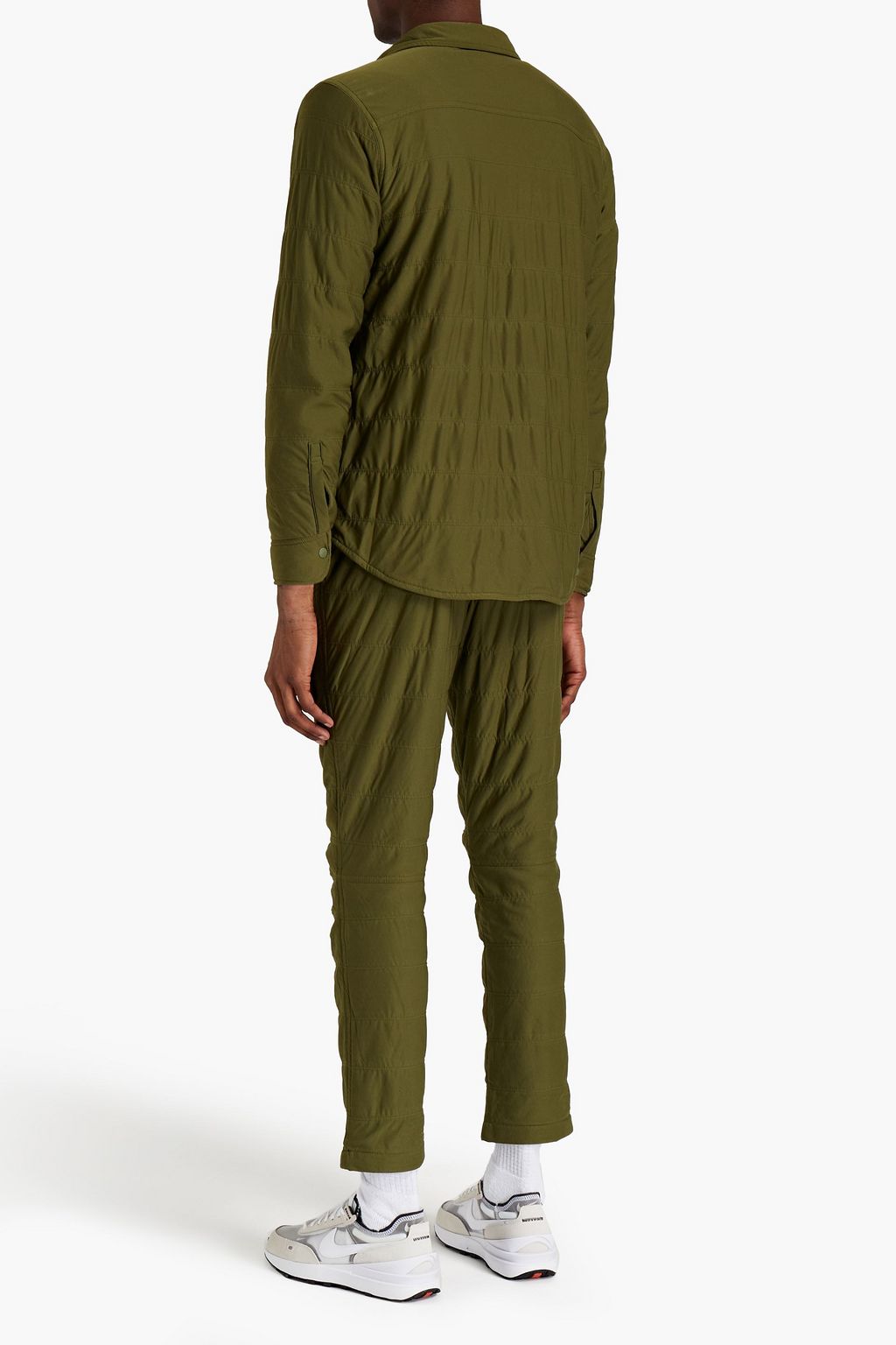 SNOW PEAK Padded tech-jersey overshirt