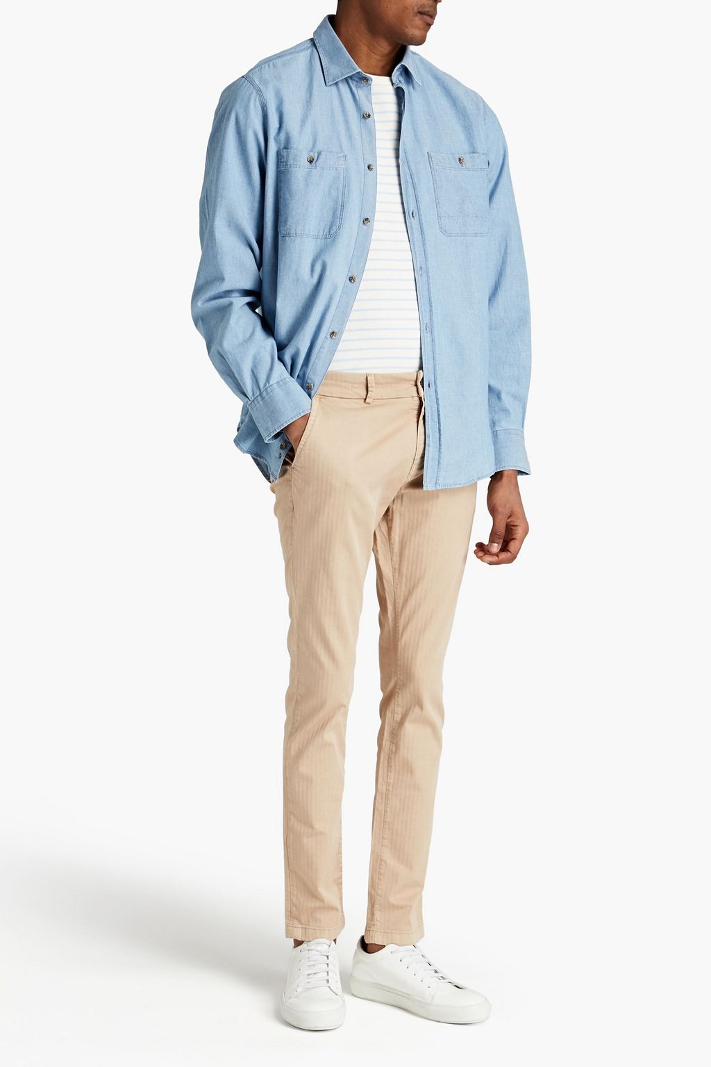 7 FOR ALL MANKIND Cotton-chambray shirt