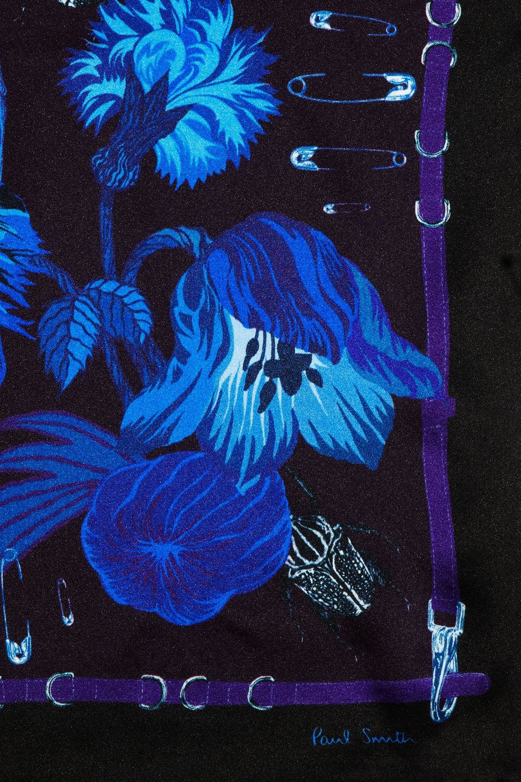 PAUL SMITH Printed silk-satin scarf