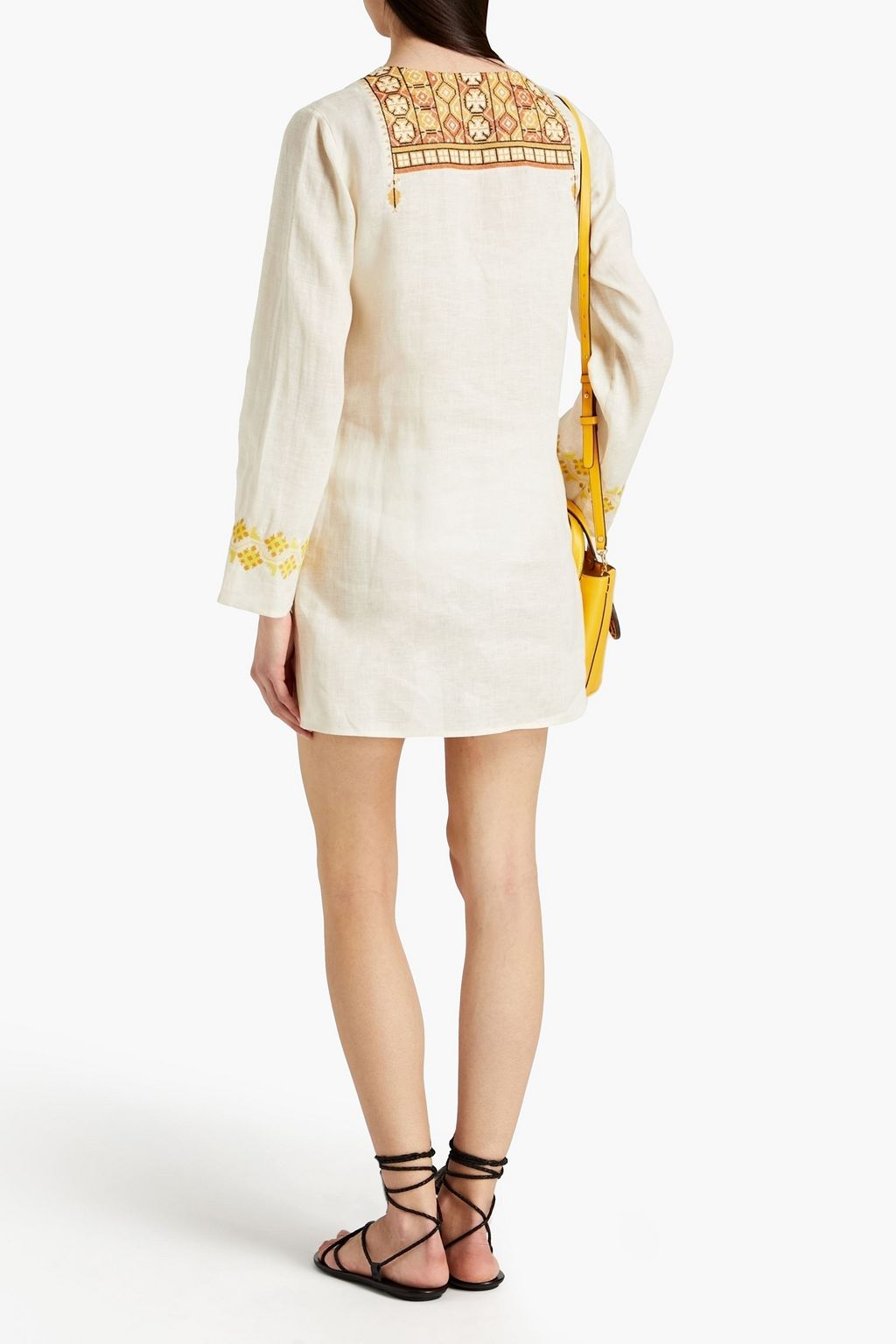 TORY BURCH Embroidered linen kaftan