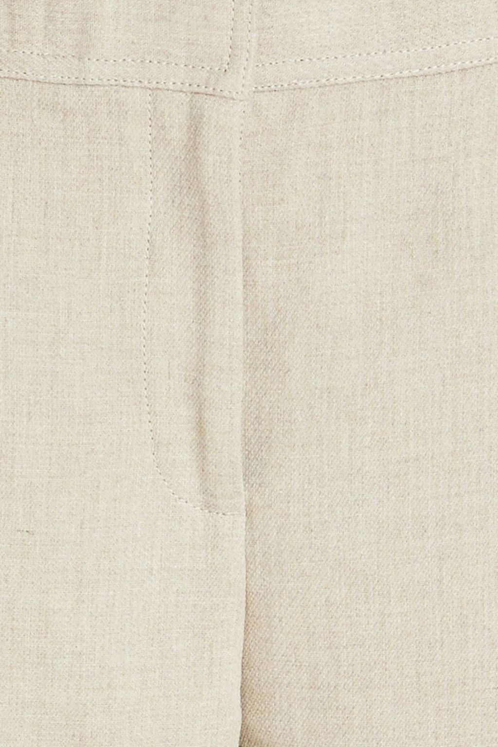 TORY BURCH Phoebe cropped mélange twill flared pants