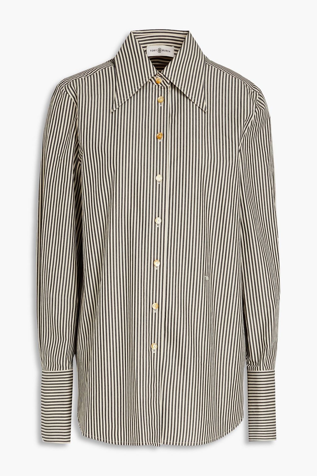 TORY BURCH Striped cotton-poplin shirt | Sale up to 70% off | THE OUTNET TORY BURCH Striped cotton-poplin shirt | Sale up to 70% off | THE OUTNET