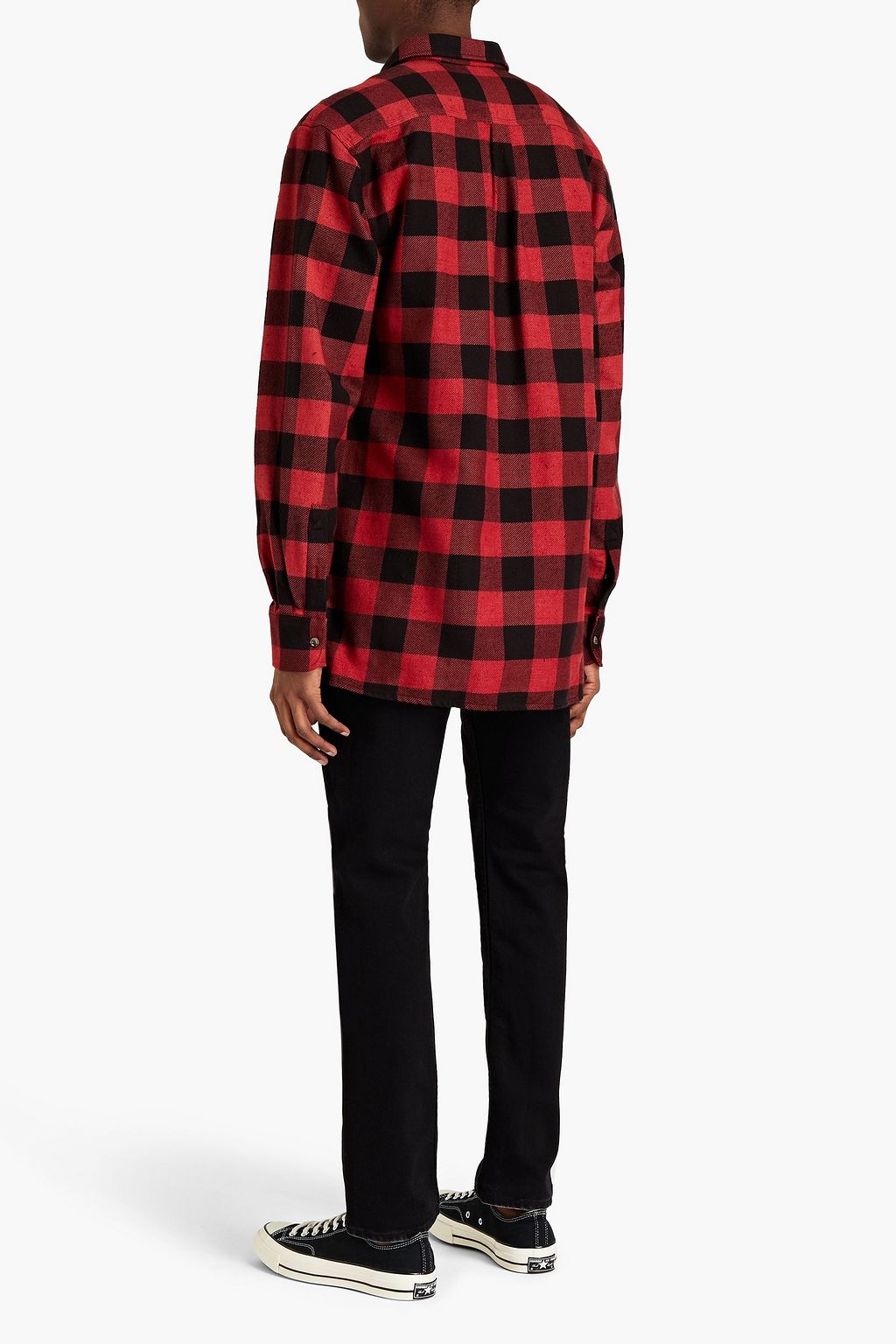 7 FOR ALL MANKIND Checked cotton-twill overshirt