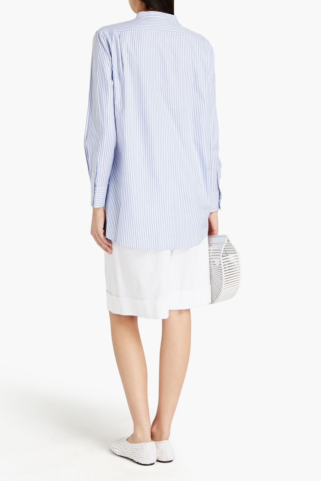 TORY BURCH Striped cotton-broadcloth shirt