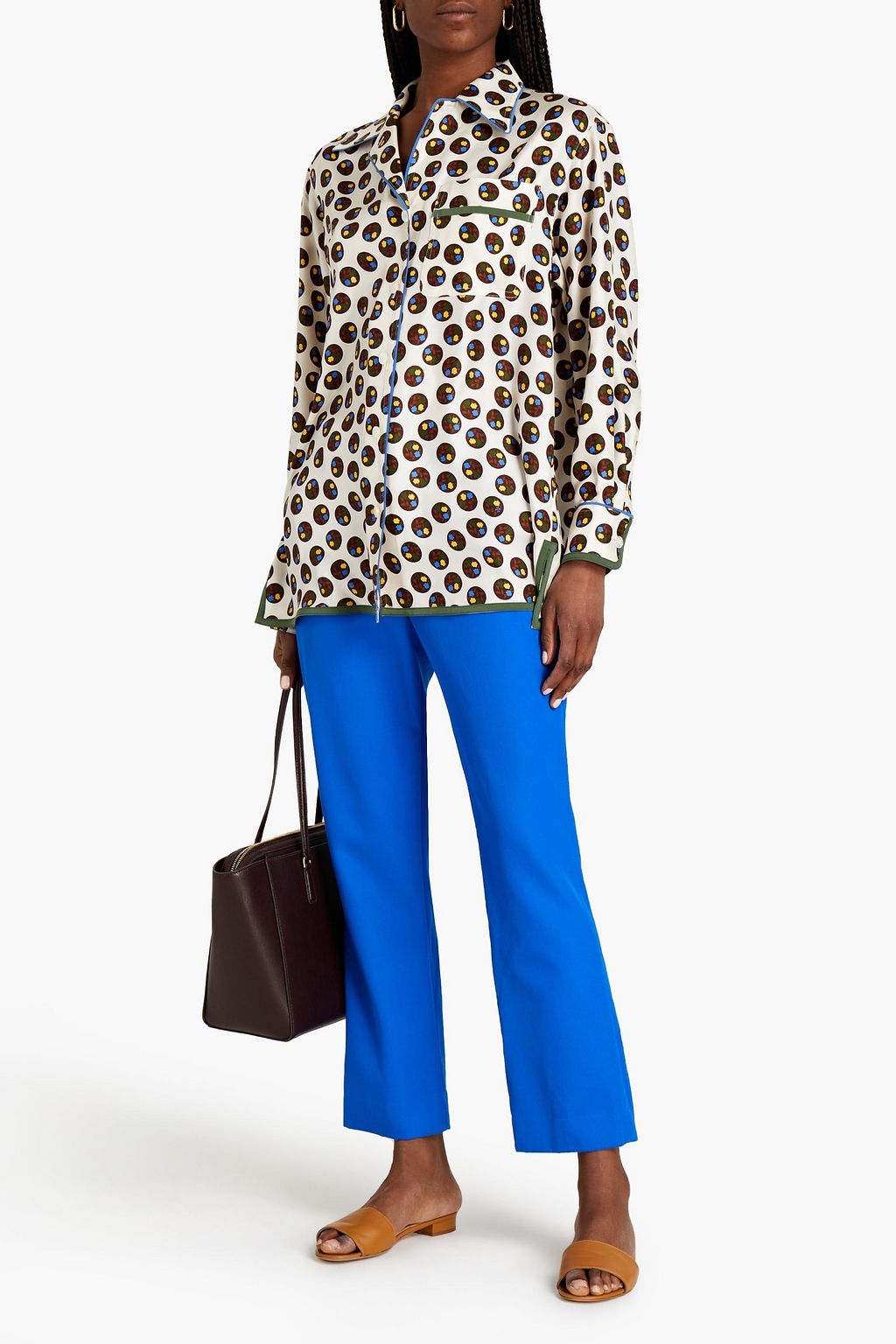 TORY BURCH Bedrucktes Hemd aus Seiden-Twill