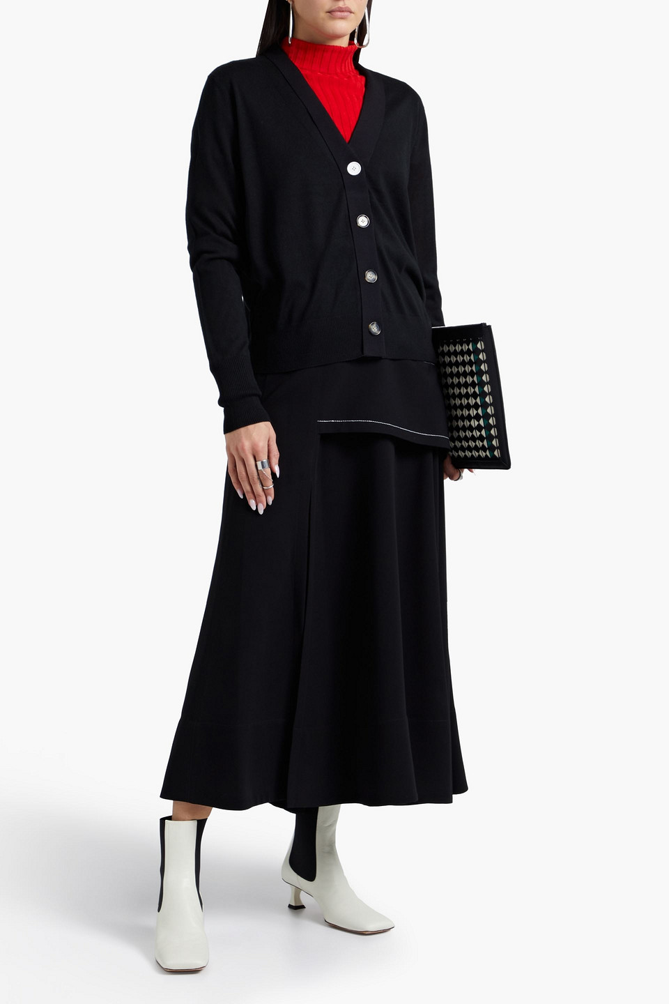 Proenza Schouler Silk-blend Cardigan In Black
