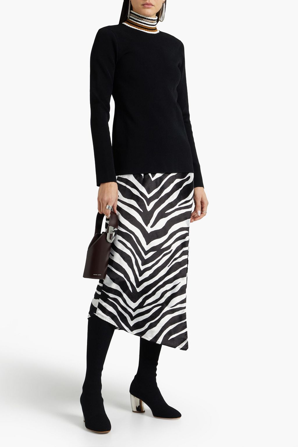 PROENZA SCHOULER Open-back crochet-paneled stretch-jersey top