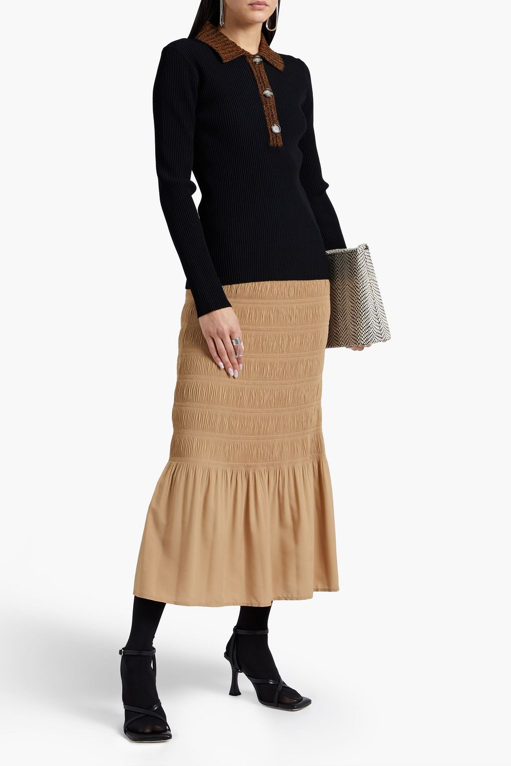 PROENZA SCHOULER Ribbed-knit polo sweater