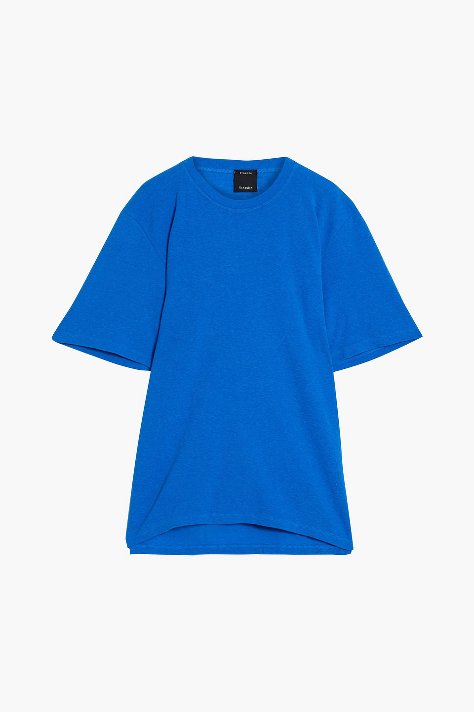 proenza schouler - cutout cotton-blend jersey t-shirt - blue - l