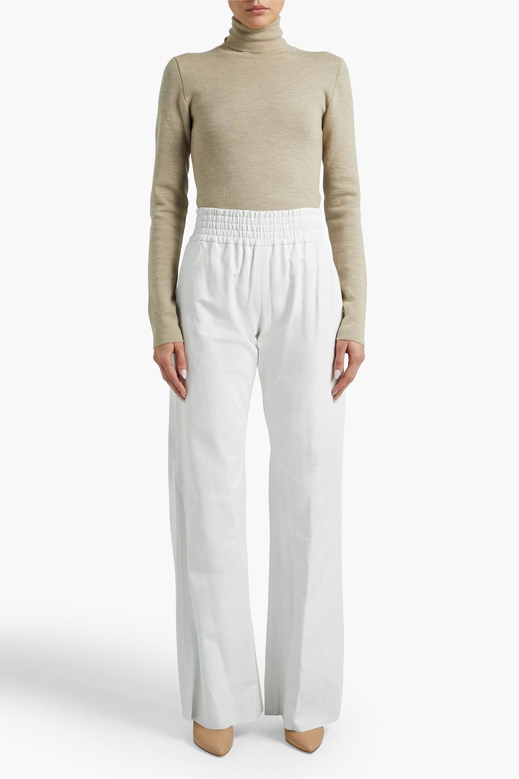 GABRIELA HEARST Themis gathered leather wide-leg pants