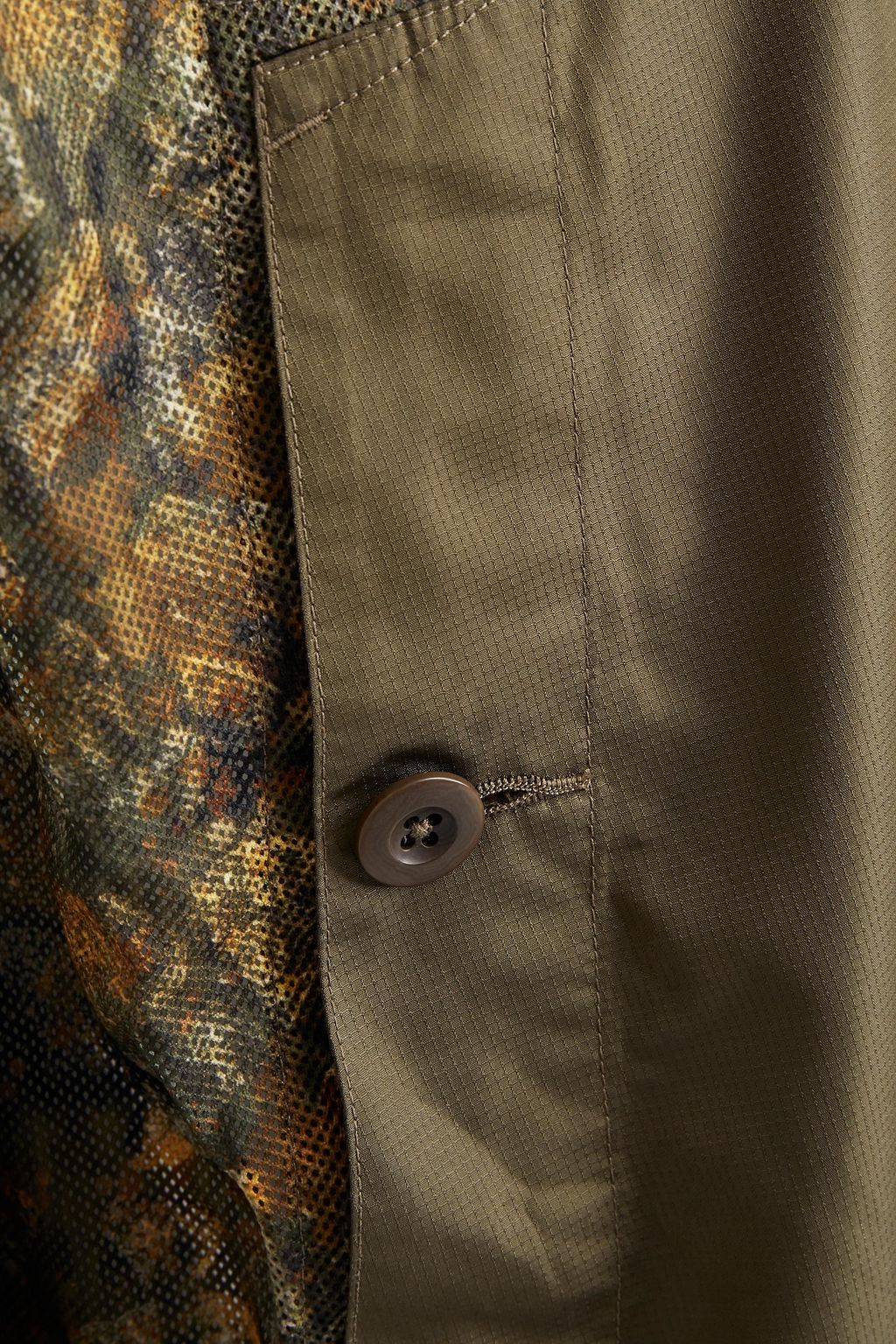 SNOW PEAK Shell-paneled printed mesh hooded track jacket